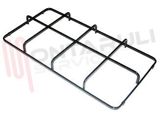 Immagine di GRIGLIA 2 FUOCHI PIATTINA 452X230X40MM. NERA SAMET
