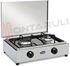 Immagine di FORNELLO 2 FUOCHI INOX E PIANO ESTRAIBILE GPL
