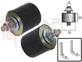 Immagine di PIEDINI ANTIVIBRANTI M/M KIT 4 + BULLONI