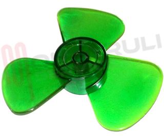 Immagine di VENTOLA 3 PALE VERDE D.20MM. DIAMETRO ALBERO D.3MM.