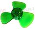 Immagine di VENTOLA 3 PALE VERDE D.20MM. DIAMETRO ALBERO D.3MM.