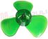 Immagine di VENTOLA 3 PALE VERDE D.20MM. DIAMETRO ALBERO D.3MM.