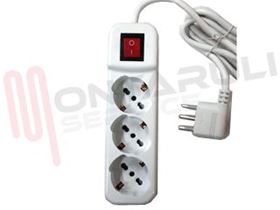 Visualizza i dettagli per PRESA MULTIPLA 3PR. SCHUKO/BIV. C/CAVO+INT. 2P+T 16A BIANCA Immagine di PRESA MULTIPLA 3PR. SCHUKO/BIV. C/CAVO+INT. 2P+T 16A BIANCA