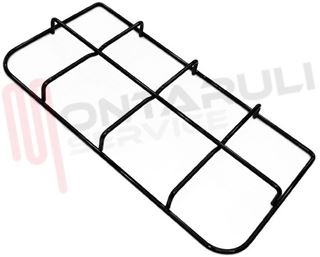 Immagine di GRIGLIA 2 FUOCHI FILO 457X233MM. SMALTATA NERA JOLLY INOX
