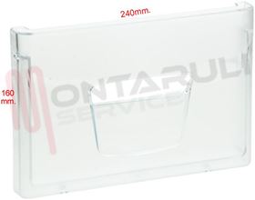 Visualizza i dettagli per FRONTALE CASSETTO VERDURA TRASPARENTE 240X160MM. Immagine di FRONTALE CASSETTO VERDURA TRASPARENTE 240X160MM.