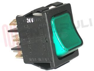 Immagine di DEVIATORE BIPOLARE LUMINOSO 16A 24V VERDE