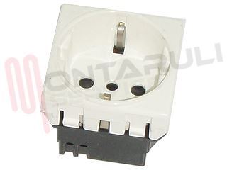 Immagine di PRESA 2P+T 16A SCHUKO BIANCA 2 MODULI P30 SERIE CROSS