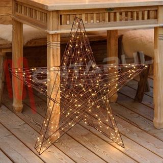 Immagine di STELLA LUMINOSA 3D 240 MICROLED Ø80CM. LUCE CALDA CON FLASH