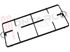 Immagine di GRIGLIA 2 FUOCHI PIATTINA 413X226X31MM. NERA PARKER