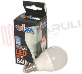 Immagine di LAMPADA SFERA LED E14 8W 230V 6000°K (RESA63W)