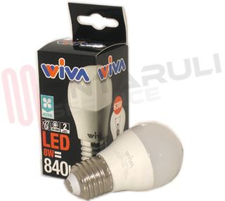 Immagine di LAMPADA SFERA LED E27 8W 230V 4000°K (RESA63W)