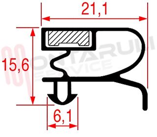 Immagine di GUARNIZIONE MAGNETICA 4L GRIGIA 1550X650MM. SEZ.1014