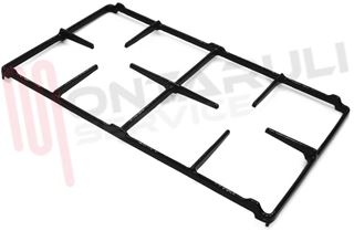 Immagine di GRIGLIA 2 FUOCHI GHISA 433X260MM. ELBA DELONGHI NERA