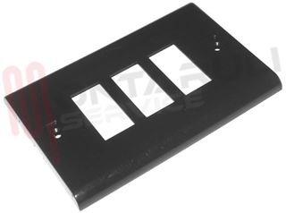 Immagine di PLACCA RETTANGOLARE NERA 3 POSTI SERIE MAGIC
