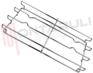 Immagine di GRIGLIA 2 FUOCHI FILO 377X175MM. CROMATA SAMET