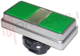 Immagine di PULSANTE DOPPIO VERDE D22,5 S/CONTATTO