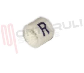 Visualizza i dettagli per ANELLINO IN GOMMA SEGNACAVI LETTERA R Ø4MM. Immagine di ANELLINO IN GOMMA SEGNACAVI LETTERA R Ø4MM.