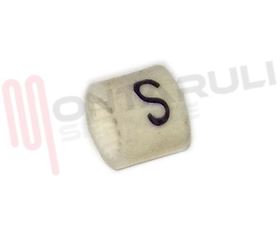 Visualizza i dettagli per ANELLINO IN GOMMA SEGNACAVI LETTERA S Ø4MM. Immagine di ANELLINO IN GOMMA SEGNACAVI LETTERA S Ø4MM.