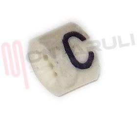 Visualizza i dettagli per ANELLINO IN GOMMA SEGNACAVI LETTERA C Ø3MM. Immagine di ANELLINO IN GOMMA SEGNACAVI LETTERA C Ø3MM.