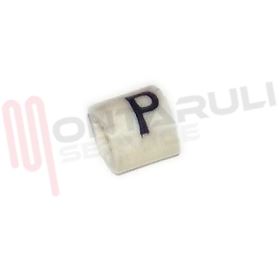 Visualizza i dettagli per ANELLINO IN GOMMA SEGNACAVI LETTERA P Ø3MM. Immagine di ANELLINO IN GOMMA SEGNACAVI LETTERA P Ø3MM.