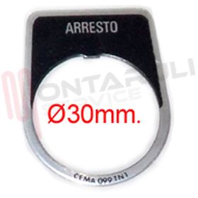 Visualizza i dettagli per MOSTRINA 'ARRESTO' PER INTERRUTTORI TIPO RETROQUADRO Immagine di MOSTRINA 'ARRESTO' PER INTERRUTTORI TIPO RETROQUADRO