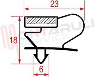 Immagine di GUARNIZIONE MAGNETICA 4L BIANCA 640X470MM. SEZ.1025