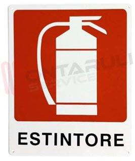 Immagine di CARTELLO "ESTINTORE" 150X175MM.