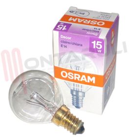 Visualizza i dettagli per LAMPADA SFERA CHIARA E14 15W 230V Immagine di LAMPADA SFERA CHIARA E14 15W 230V