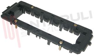 Immagine di SUPPORTO 6 POSTI NERO PER PLACCA SERIE BASIC