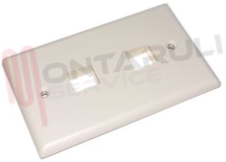 Immagine di PLACCA 2 POSTI PER PRESE RJ45 CAT5