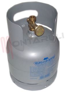 Immagine di BOMBOLA DA KG.1 RUBINETTO ITALIA PER GPL VUOTA RICARICABILE