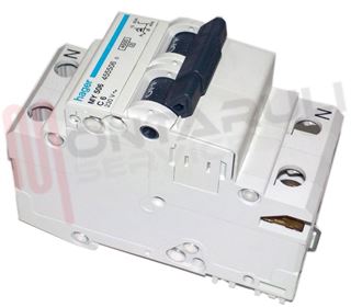 Immagine di MAGNETOTERMICO 1P+N C6 4,5KA 2MOD. HAGER