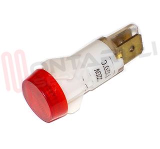 Immagine di SPIA LUMINOSA ROSSA 220V FORO Ø12MM.