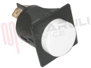 Immagine di PULSANTE BIPOLARE TASTO TONDO BIANCO BASE QUADRA