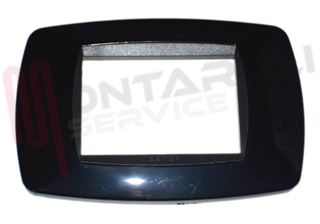Immagine di PLACCA RETTANGOLARE 3 POSTI NERO SOFT SERIE MODO