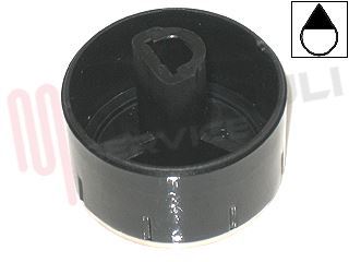 Immagine di MANOPOLA FORNO INOX LUCIDO BOSCH D.6MM.