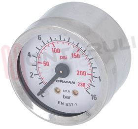 Visualizza i dettagli per MANOMETRO POMPA GRUPPO EROGAZIONE Ø41MM. 0-16 BAR ATTACCO M6 Immagine di MANOMETRO POMPA GRUPPO EROGAZIONE Ø41MM. 0-16 BAR ATTACCO M6