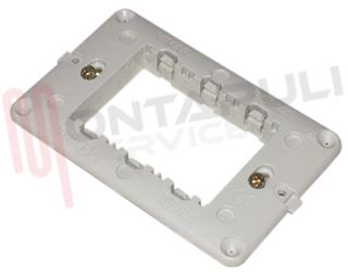 Immagine di SUPPORTO 3 POSTI GRIGIO CON VITI SERIE PLANA