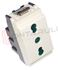 Immagine di PRESA BIVALENTE 2P+T 16A P17/11 BIANCO AVORIO SERIE IDEA