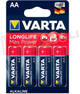 Immagine di BATTERIA 1,5V LR6 AA ALKALINA BL.4 PZ MAX POWER STILO VARTA