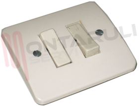 Visualizza i dettagli per DOPPIO INTERRUTTORE INCASSO C/PLACCA BIANCA CASSETTA 65MM. Immagine di DOPPIO INTERRUTTORE INCASSO C/PLACCA BIANCA CASSETTA 65MM.