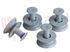 Immagine di RUOTA SUPPORTO CESTO COMPLETA KIT 4PZ.