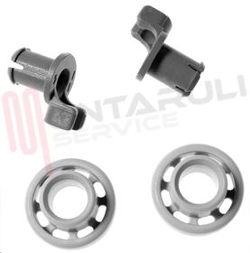 Visualizza i dettagli per KIT RUOTA + PERNO CESTO SUPERIORE CF. 2PZ. Immagine di KIT RUOTA + PERNO CESTO SUPERIORE CF. 2PZ.