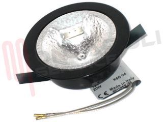 Immagine di FARETTO INCASSO F60 20W MARTE H25 NERO GZ4 SPILLO