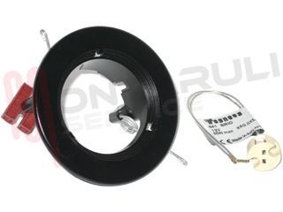 Immagine di FARETTO INCASSO F66 50W SIRIO H50 NERO GU5.3 TONDO