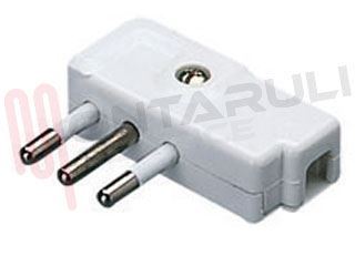Immagine di SPINA PIATTA 90° 2P+T 10A BIANCA 92801059