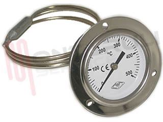 Immagine di TELETERMOMETRO 0-500°C BIANCO CON SONDA Ø60MM.