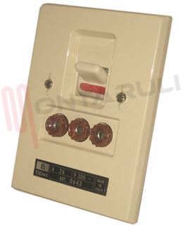 Immagine di INTERRUTTORE TRIPOLARE DA INCASSO 380V 26A ART.0643