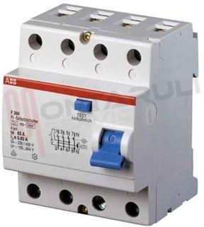 Immagine di INTERRUTTORE DIFFERENZIALE PURO 4P 40A F204 30MA ABB