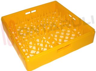 Immagine di CESTO LAVASTOVIGLIE 500X500X100MM. GIALLA